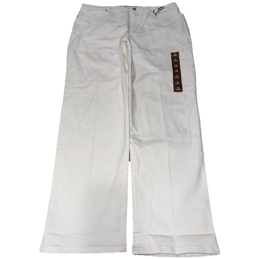 Gloria Vanderbilt Amanda White Jeans 18 Short NWT